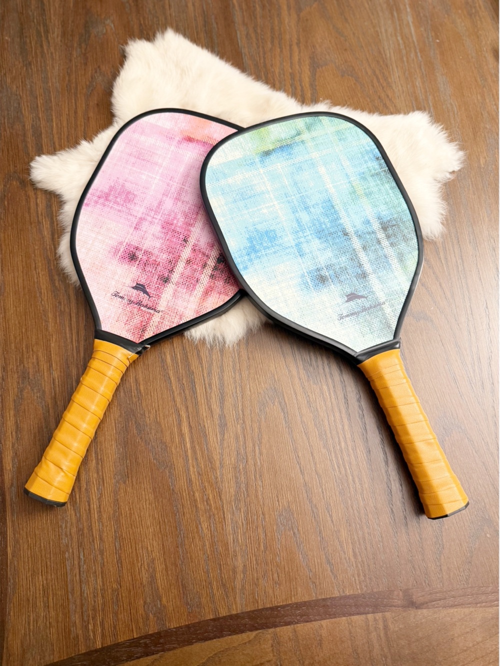 Tommy Bahama Pink and Blue Pickleball Paddles